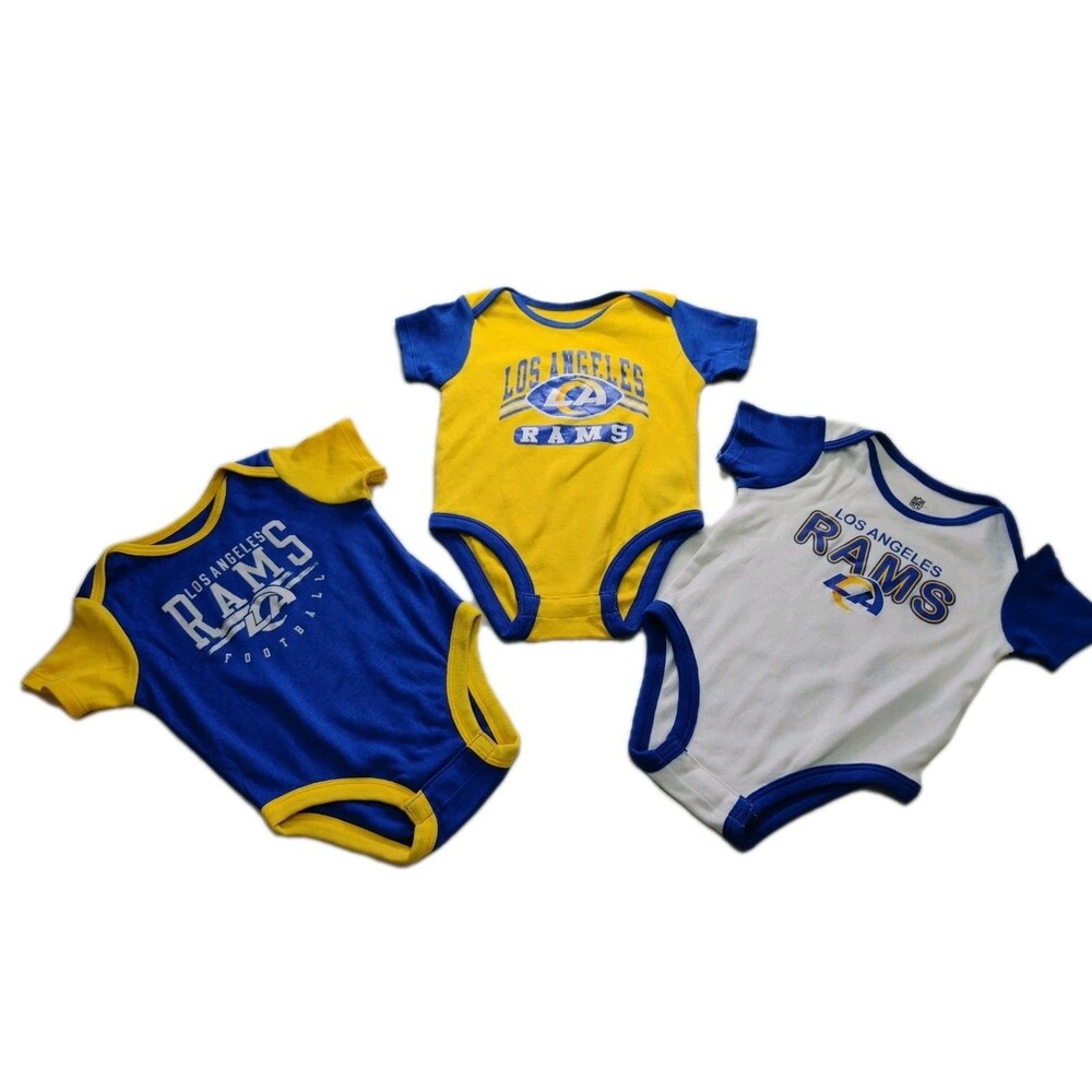 NFL  Los Angeles RAMS - Football - 3 Piece Shirt Set - Infant 12-months New-002